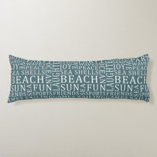 Custom Colour Beach House body pillow