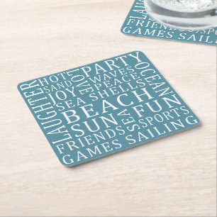 Custom Colour Beach House coasters