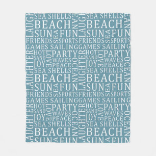 Custom Colour Beach House fleece blanket
