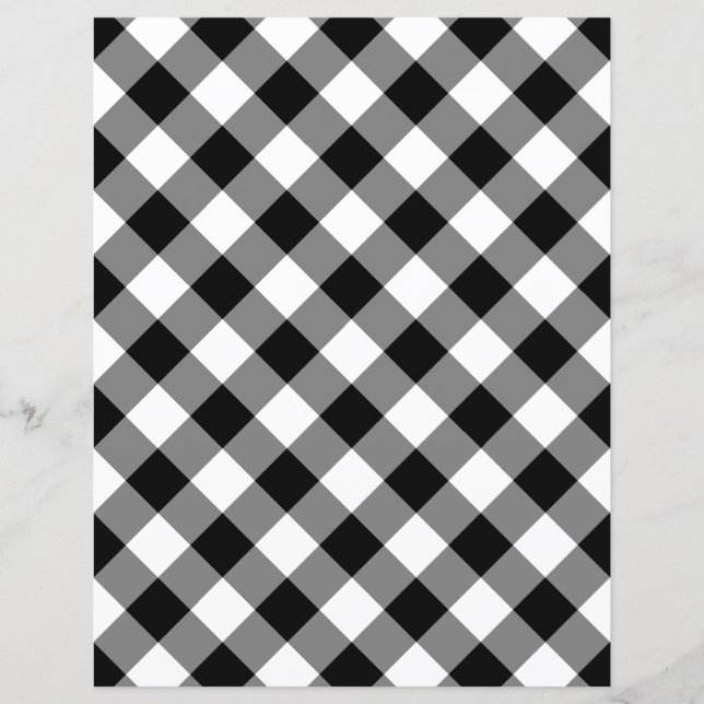 Custom Colour Buffalo Check Gingham Scrapbook Pape (Front)