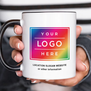 Custom Colour Business Name and Logo Branded Mug