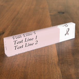 Custom Colour Cause Awareness Ribbon Nameplate