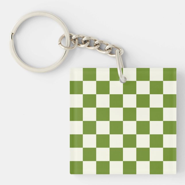 Custom Colour Chess Board Key Ring (Front)