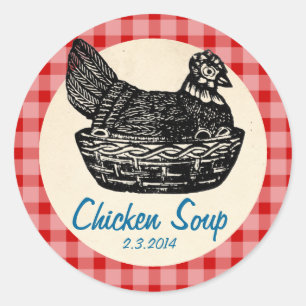 custom colour chicken soup stew canning label