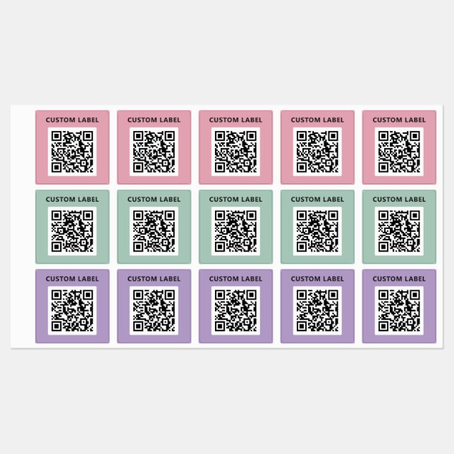 Custom Colour Coded Organisation QR Code Stickers (Sheet)