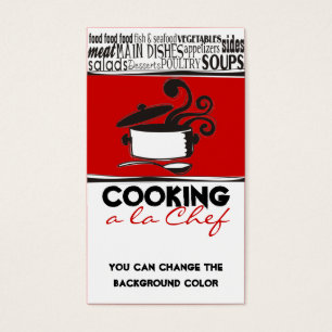 Custom colour cooking pot curling steam chef card