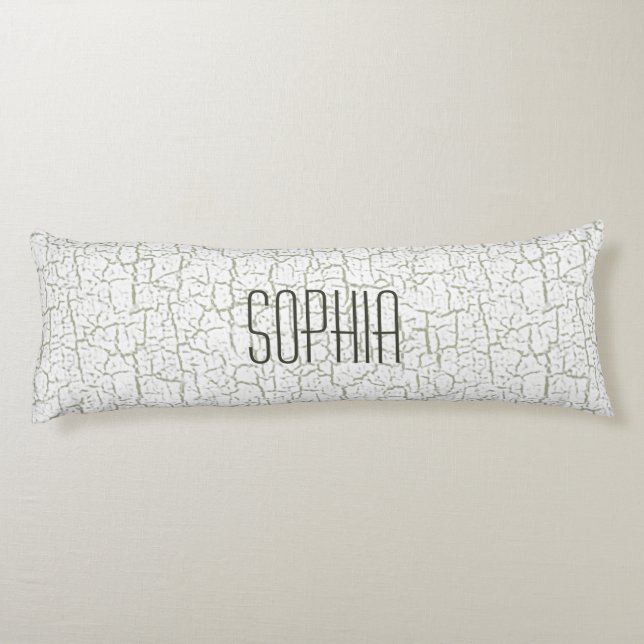 Custom Colour Crackle Paint Body Cushion (Back)