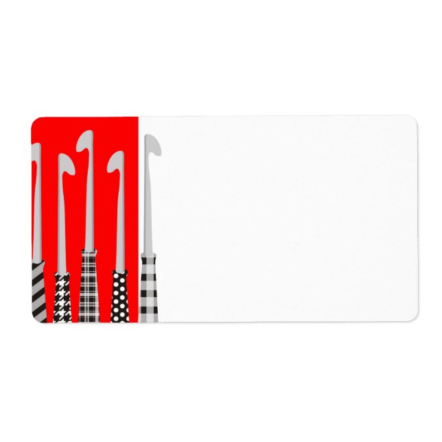 custom colour crochet hooks patterns black white (Front)