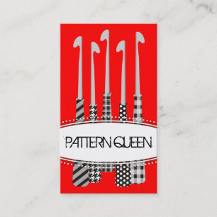 custom colour crochet hooks patterns black white business card