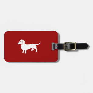 Custom Colour Dachshund Luggage Tag