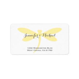 Custom Colour Dragonfly Address Label Template