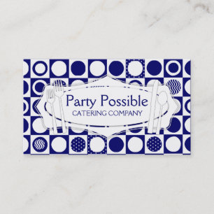 Custom colour eating utensils chef catering card