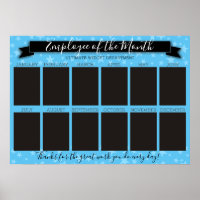 Custom colour employee of the month photo display