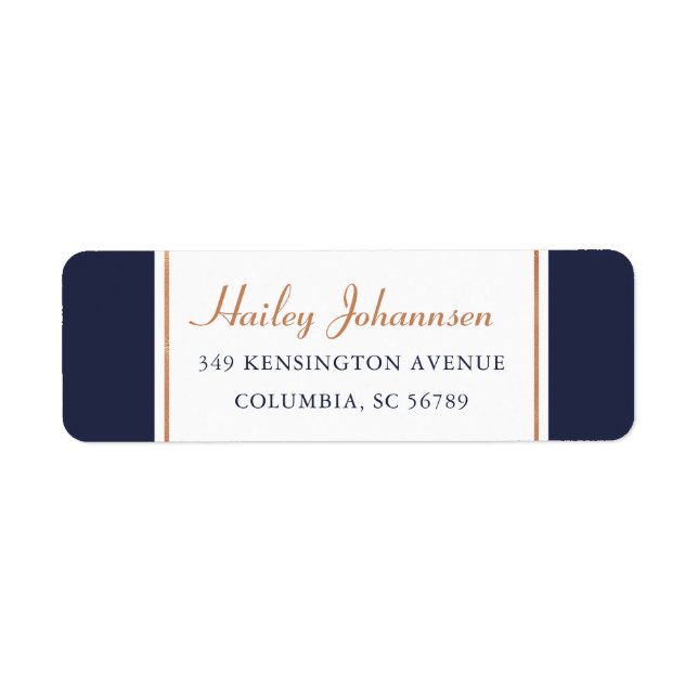 Custom Colour Faux Foil Address Labels (Front)
