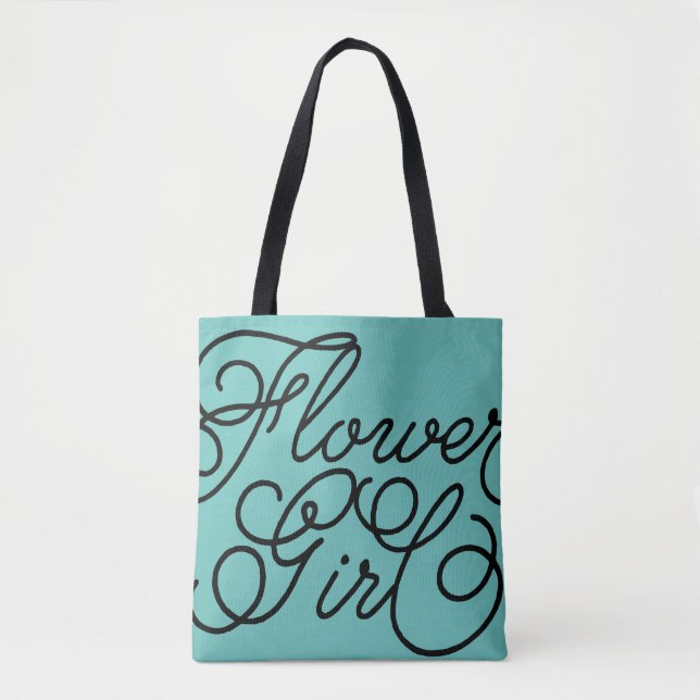 Custom Colour Flower Girl Tote Bag (Front)