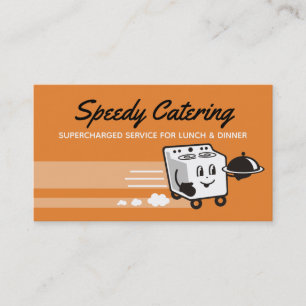 Custom colour food delivery catering business card
