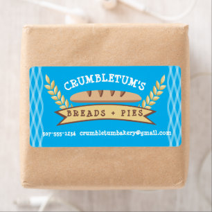 custom colour french bread loaf bakery stickers