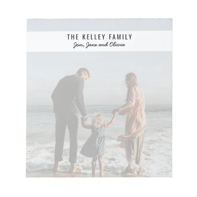 Custom Colour Full Photo Personalised Notepad (Front)