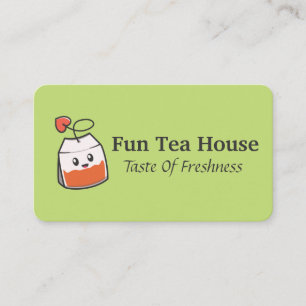 Custom Colour Fun Tea Bag 3.5" x 2.0" Business Car Business Card