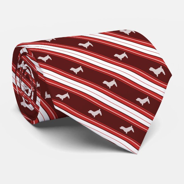 Custom Colour Glen of Imaal Terrier Stripe Tie (Rolled)