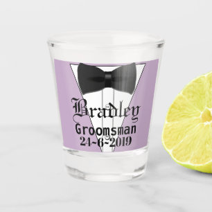 Custom Colour Groomsmen Thank You Gift Shot Glass