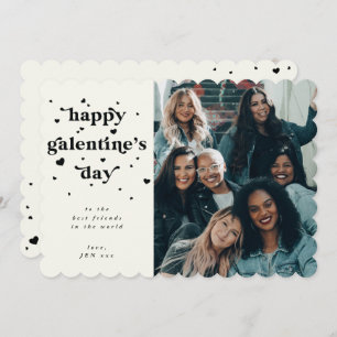Custom Colour Happy Galentine's Day Photo Holiday Card