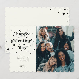 Custom Colour Happy Galentine's Day Photo Holiday Card