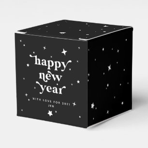Custom Colour Happy New Year + Stars Favour Box