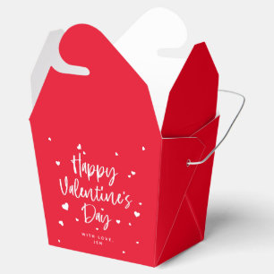 Custom Colour Happy Valentine's Day + Hearts Favour Box