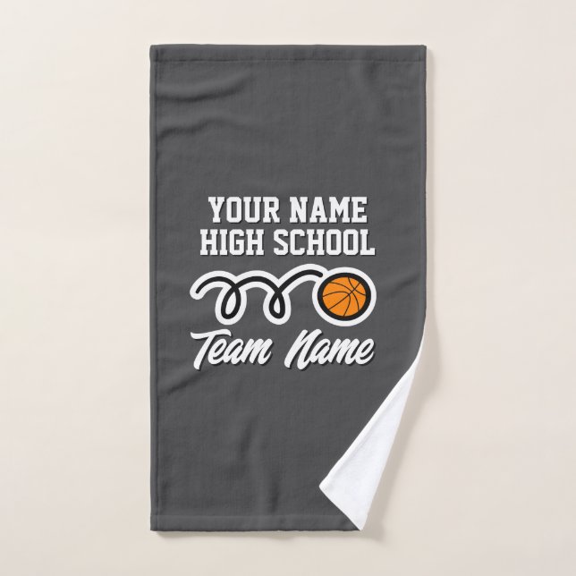 Custom colour high school basketball team hand towel (Hand Towel)