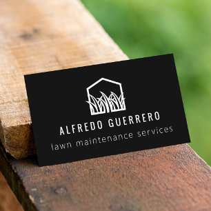 Custom Colour Home Lawn Care Gardener Landscaping Business Card
