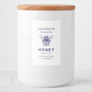 Custom colour honey bee vintage canning label