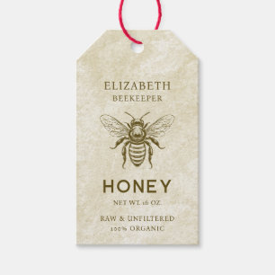 Custom colour honey bee vintage canning label