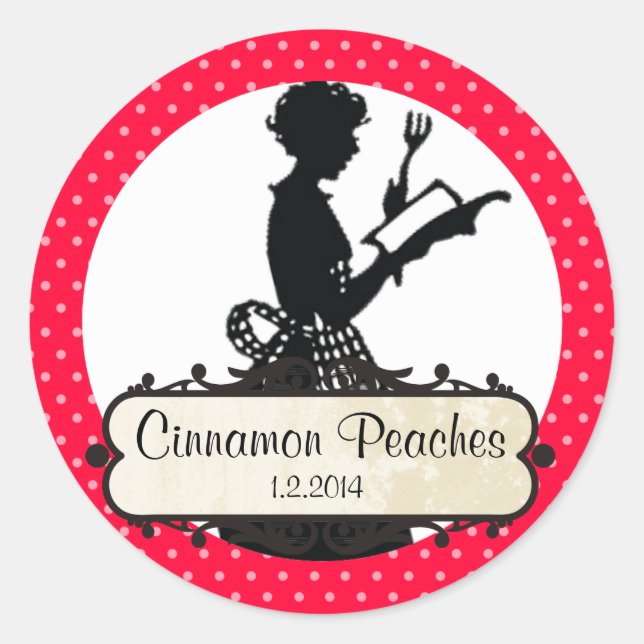 custom colour housewife cookbook canning label (Front)