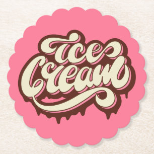Custom colour Ice Cream coasters