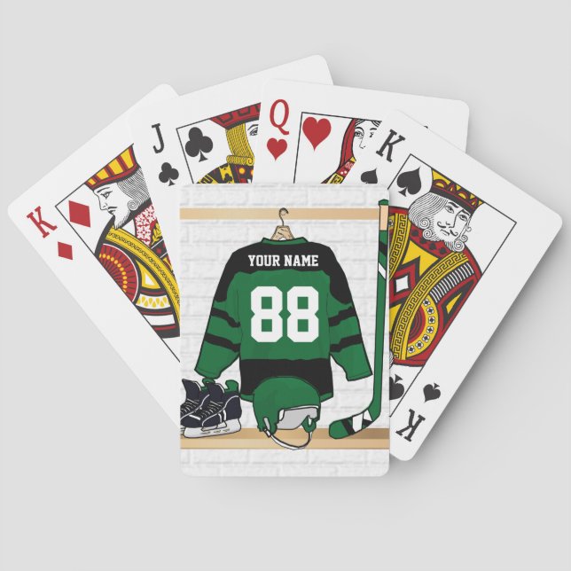 Custom Colour Ice Hockey 1 Playing Cards (Back)