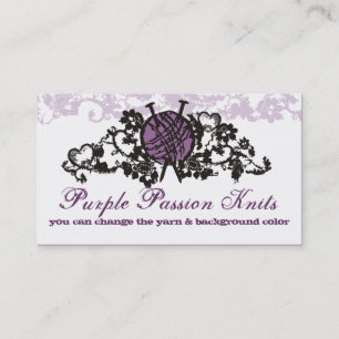 custom colour knitting needles yarn goth lace card