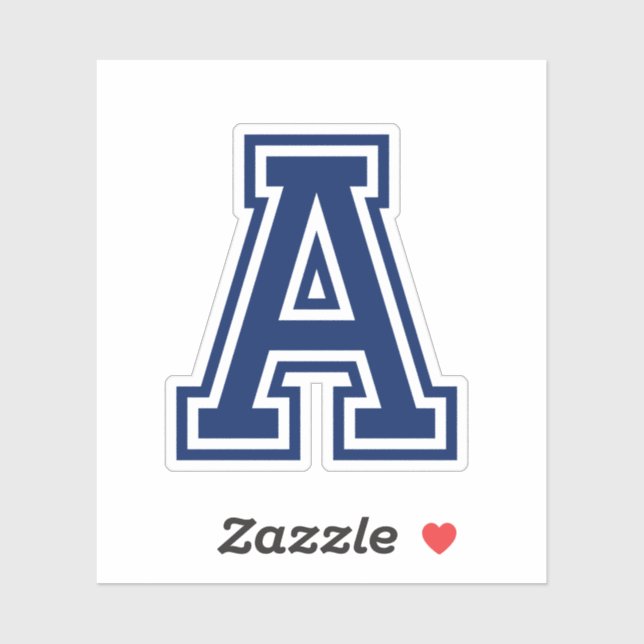 Custom colour letter A sporty college font alphabe (Sheet)