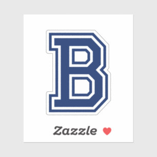 Custom colour letter B sporty college font alphabe