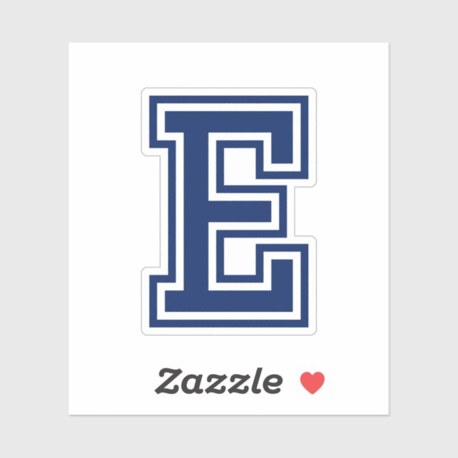 Custom colour letter E sporty college font alphabe (Sheet)