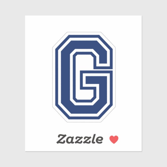 Custom colour letter G sporty college font alphabe (Sheet)