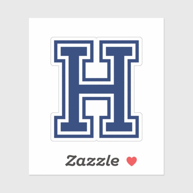 Custom colour letter H sporty college font alphabe (Sheet)