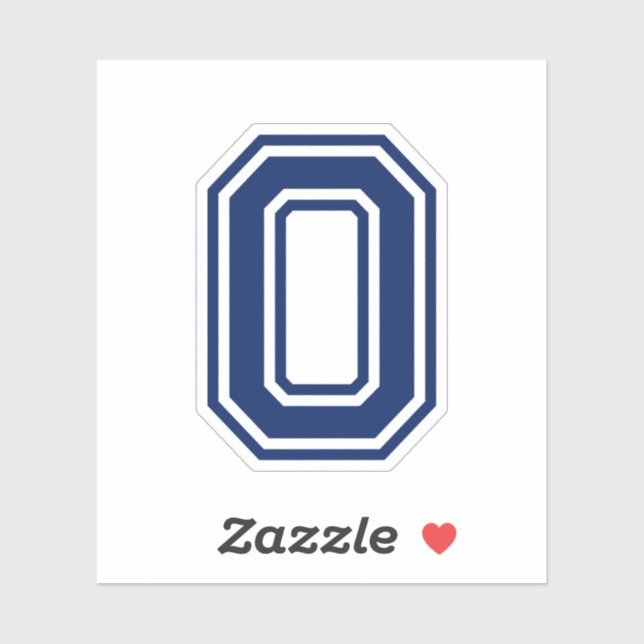 Custom colour letter O sporty college font alphabe (Sheet)