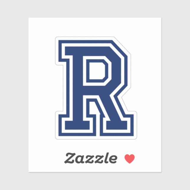 Custom colour letter R sporty college font alphabe (Sheet)