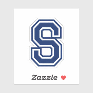 Custom colour letter S sporty college font