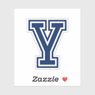 Custom colour letter Y sporty college font