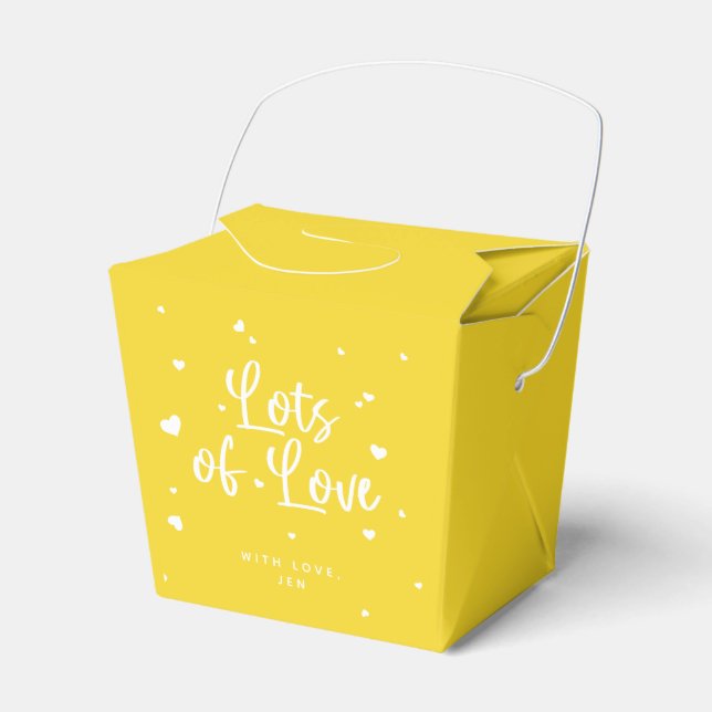 Custom Colour Lots of Love + Hearts Favour Box (Front Side)