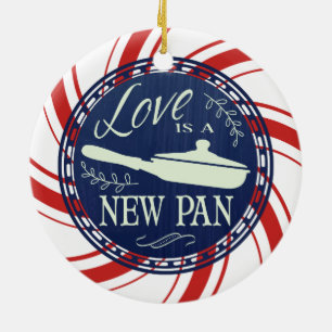 Custom colour love is a new pan Christmas ornament