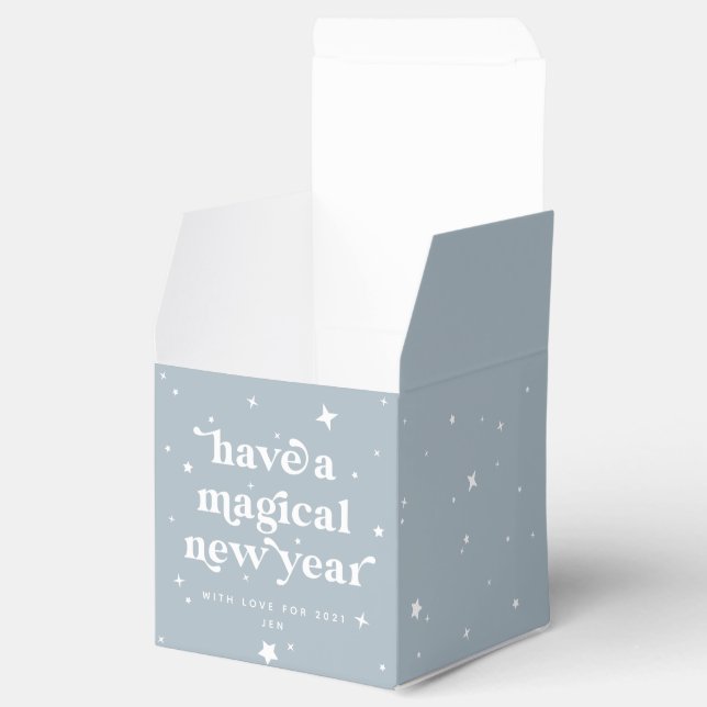Custom Colour Magical New Year + Stars Favour Box (Opened)