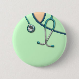 Custom Colour Medical Scrubs 6 Cm Round Badge